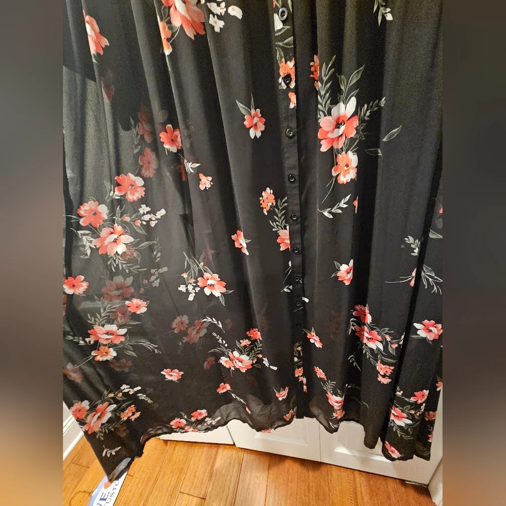 Torrid Black Floral Maxi Dress, Size 3 - Picture 3 of 4